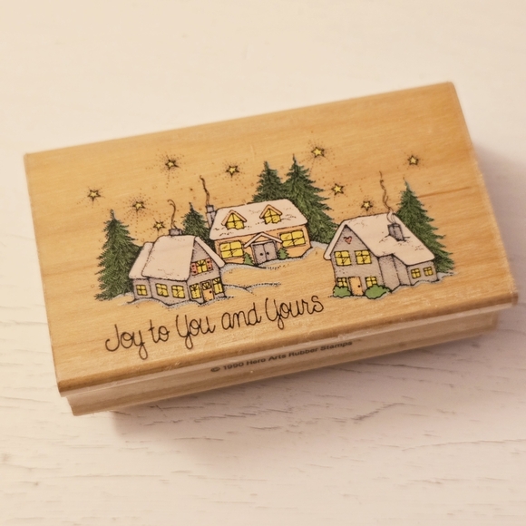 Hero Arts Rubber Stamp Joy to You and Yours Christmas Stamp - Picture 1 of 5